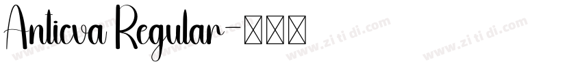 Anticva Regular字体转换